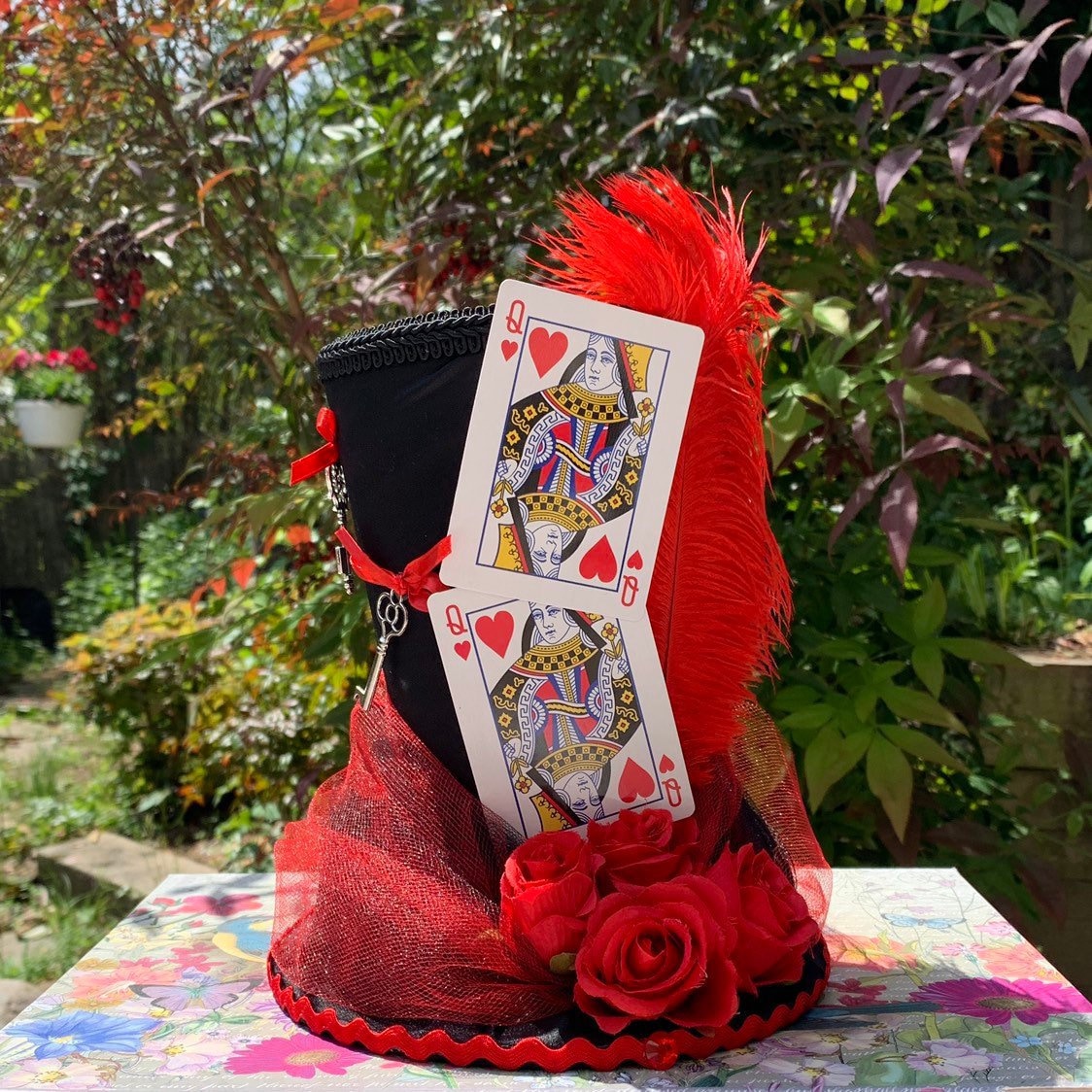 Serenity Fair Alice in Wonderland (Mad Hatter Tea Party Props)  Queen of Hearts Hanging Heart, Arrow Signs. Re useable Birthday Tea Party  Decorations