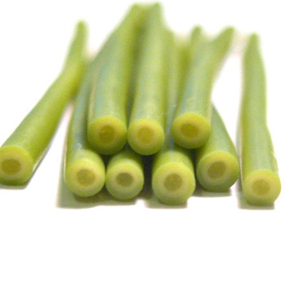 End Of Year SALE Tiny Green Olive Polymer Clay Cane 1pc