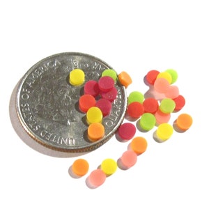 Miniature Fruit Jelly Candies - 30 Candies - 3mm