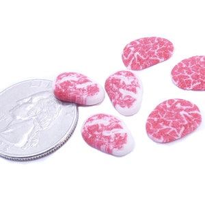 ドールハウス 肉屋 ミニチュアステーキ 6個