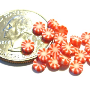 Red Peppermint Candies 30pcs (3.8mm)