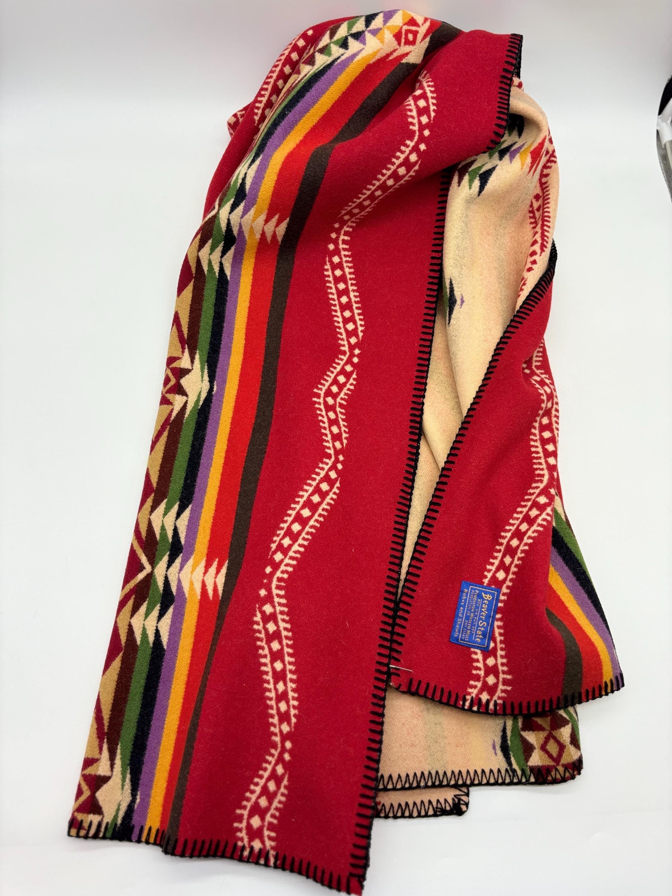 Pendleton Beaver State Wool Shawl or Blanket - Etsy