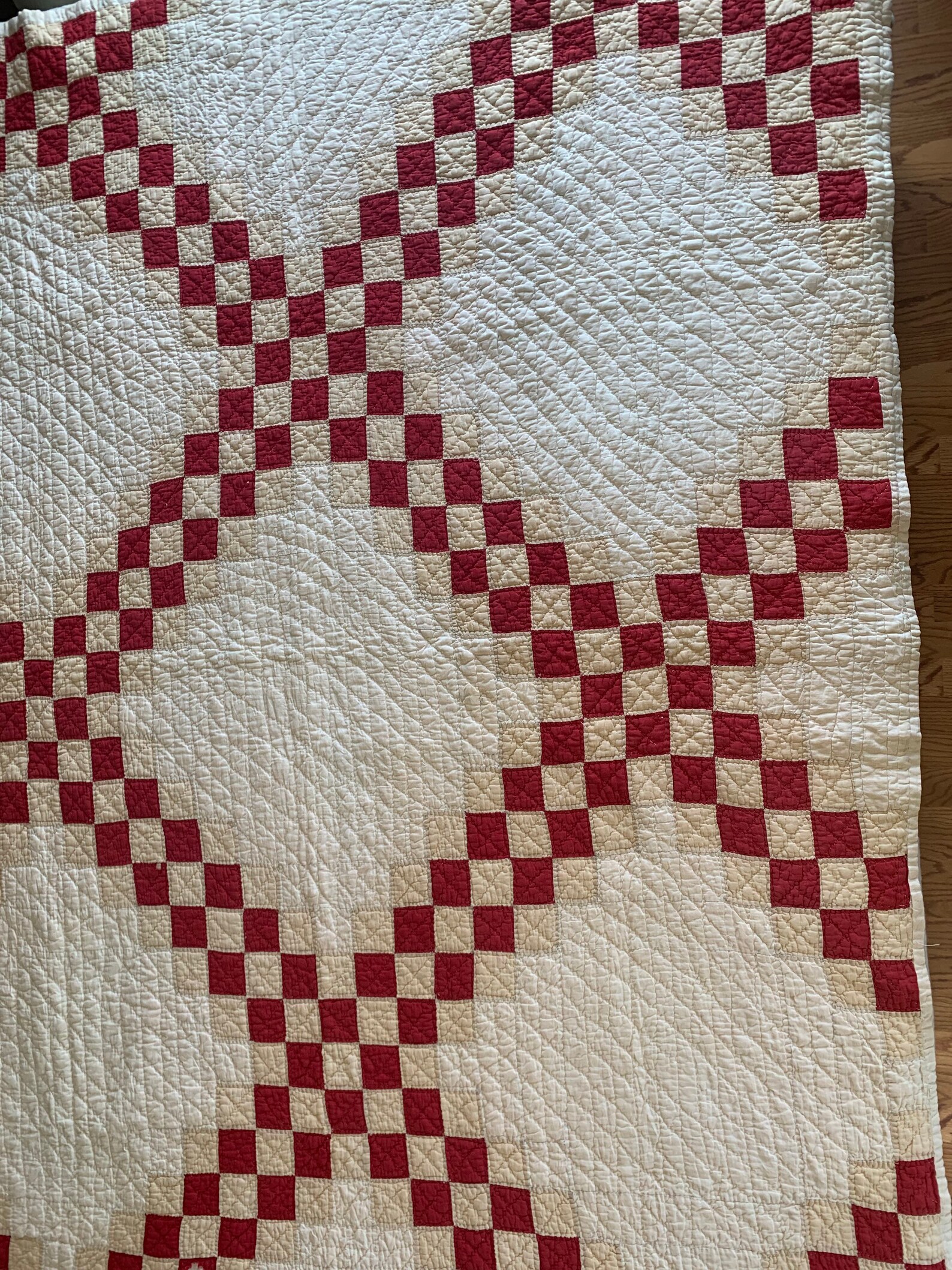 Quilt Antique Turkey Red Hand Quilted Blanket Throw Etsy
