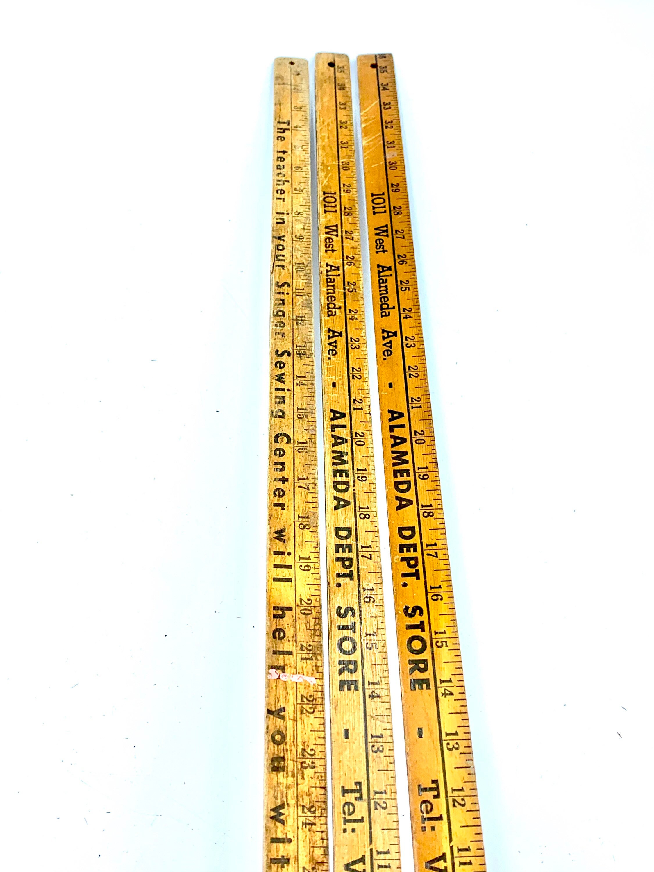 Singer Yardstick Alameda Dept Store Yardstick Vintage Wood Etsy