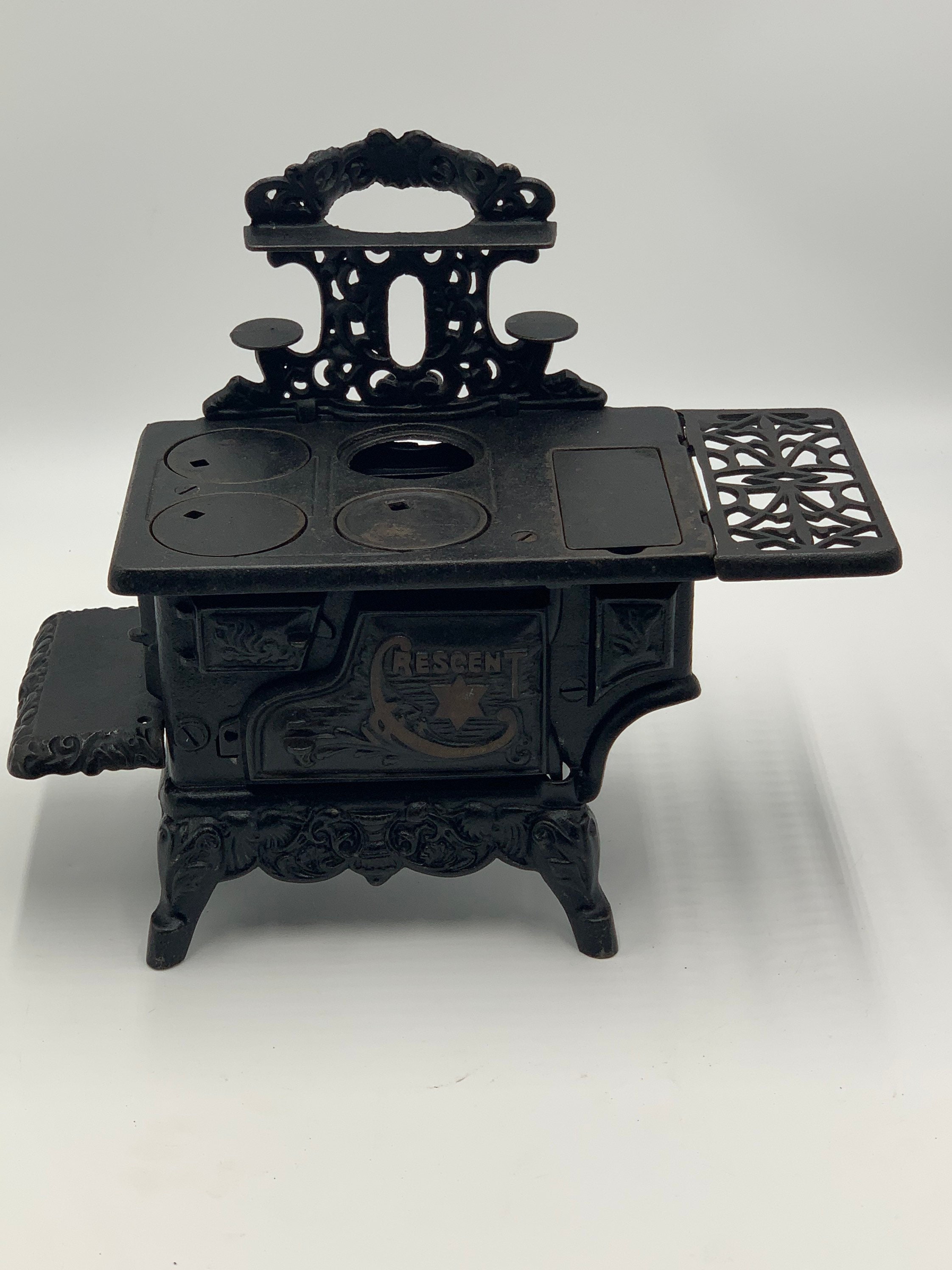 Crescent Toy Stove Black Cast Iron Miniature Stove - Etsy