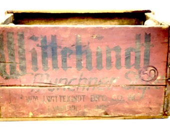 Wittekindt Brewery Wood Crate Antique Brewery Crate Evansville Indiana