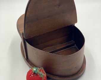 Wood Sewing Box Antique Storage Box Bentwood Box