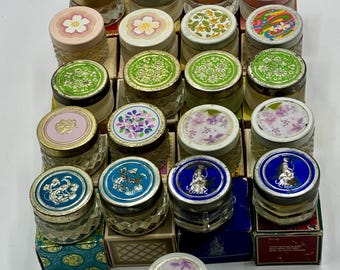 Avon Glass JARS of Cream Perfume, Instant Collection Jars, Avon Vintage Collectibles