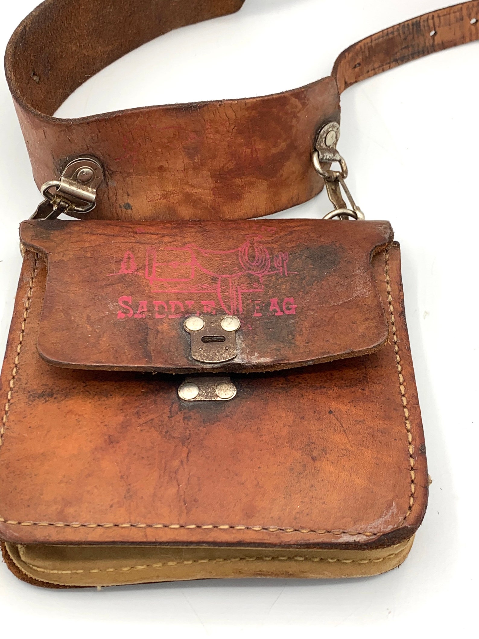 Leather Saddle Bag Equestrian Equipment Horse Saddle Bag Etsy