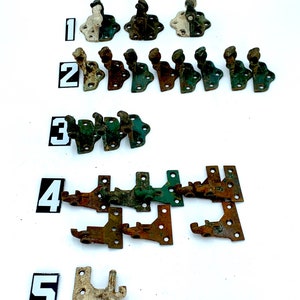 Architectural Salvage, Shutter Hinges, Reclaimed Vintage Hardware, Shutter Hardware, Antique cast iron shutter hinge parts, Cast Iron Hinges