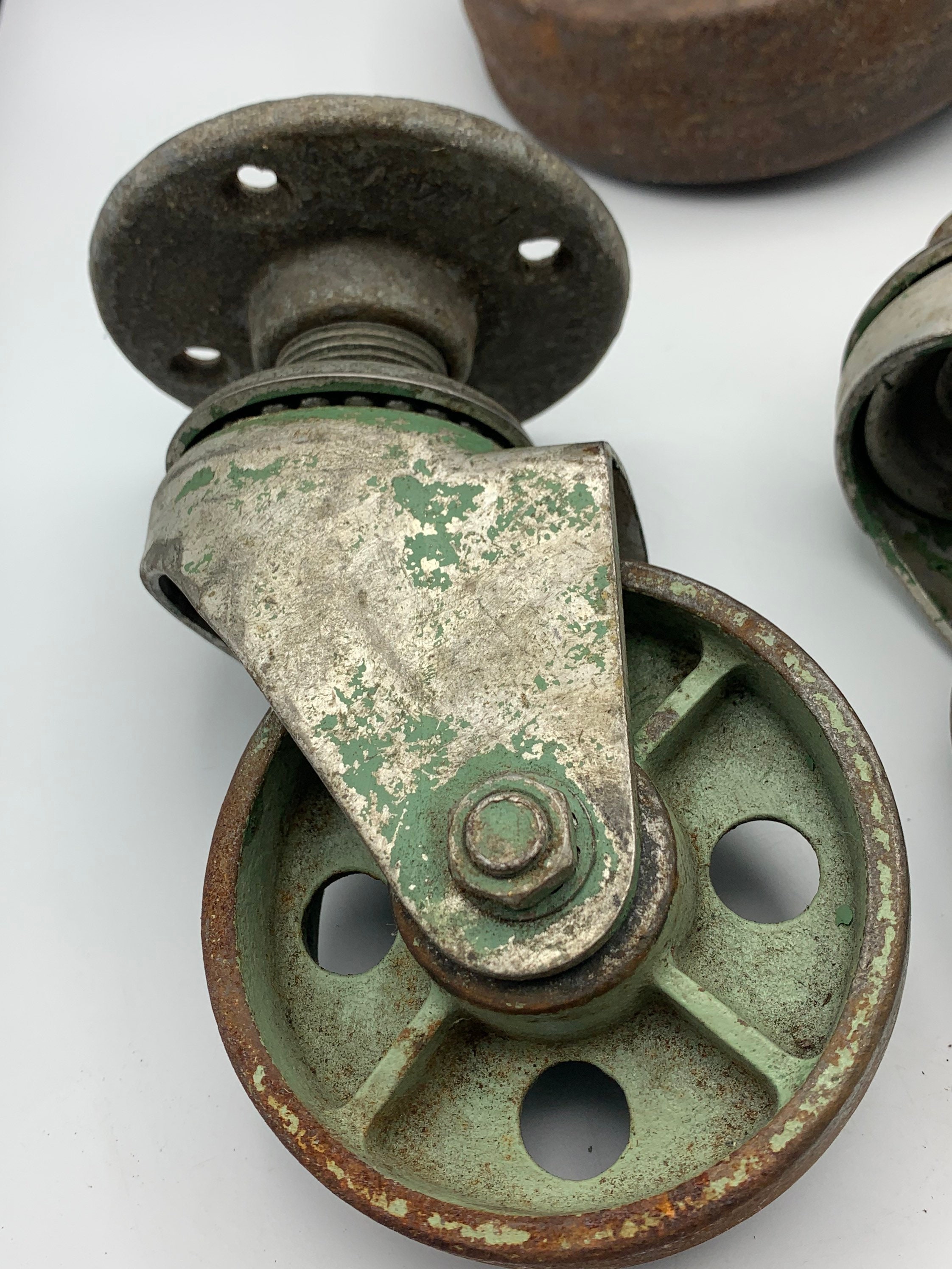 Steel Industrial Rustic Caster wheels Vintage METAL CASTERS Etsy