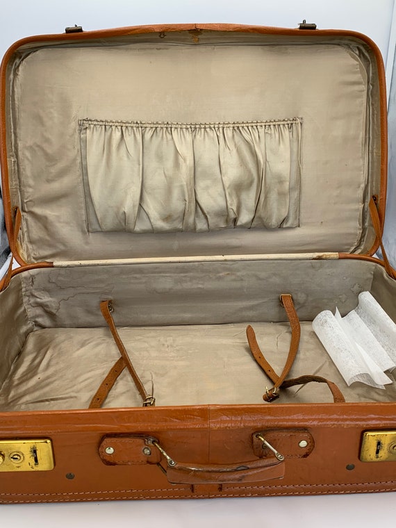 Leather Luggage, Vintage Suitcase, Leather Storage Co… - Gem