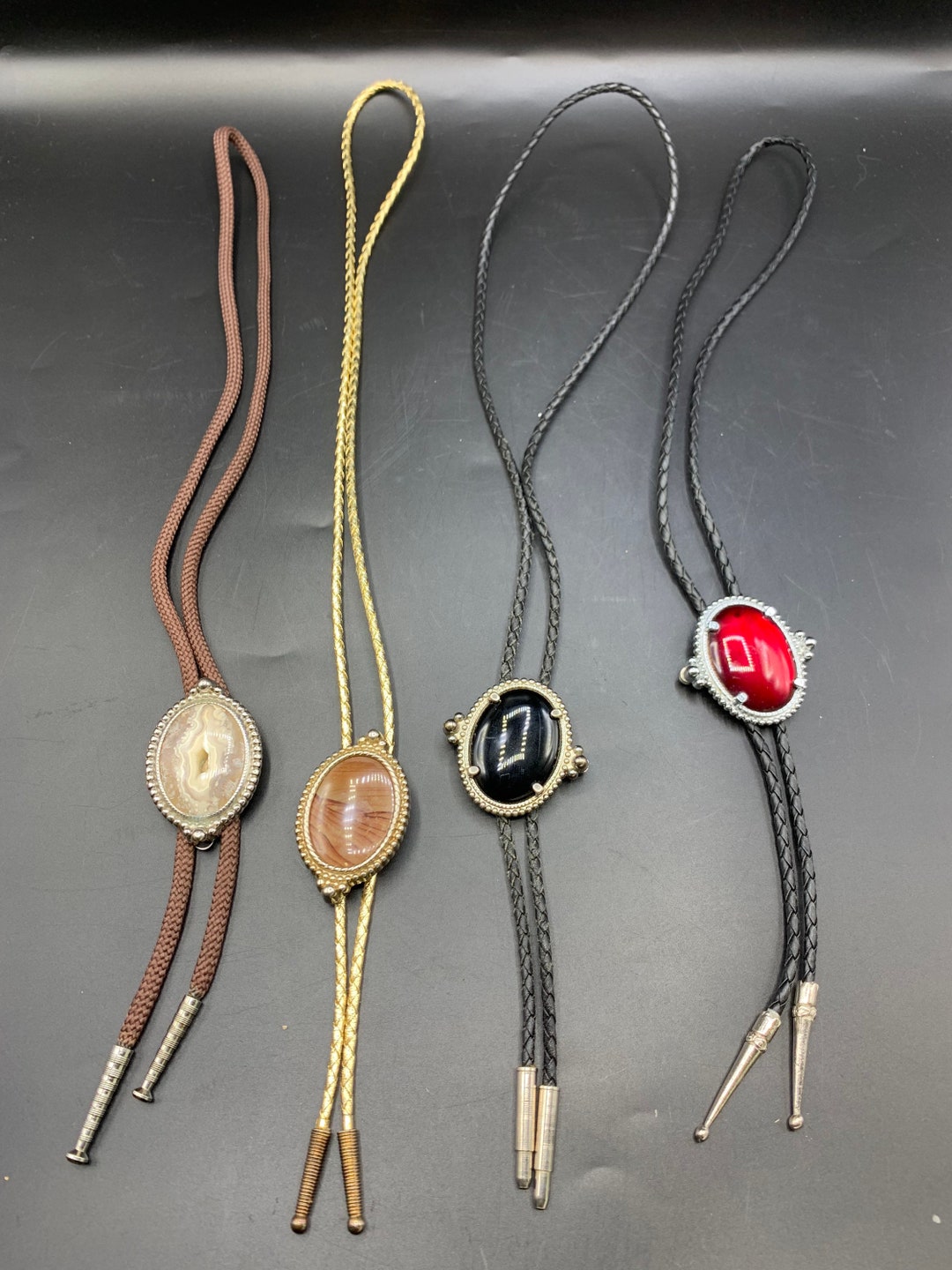 Monture De Bolo Tie Ovale 30x22 Mm - Couleur Or - Style Western