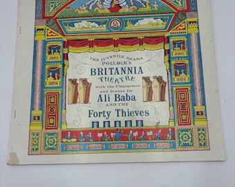 The Juvenile Pollocks Britannia Theater with the characters and Scenes for Ali Baba and the Forty Thieves.