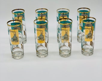 Tall Barware Seven Inch Vintage Glassware