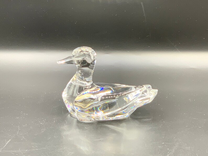 Baccarat Crystal Duck Paperweight Duck Clear Glass Duck | Etsy