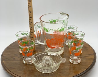 Pitcher and Glasses Orange Theme with Juicer Orange Bloosom