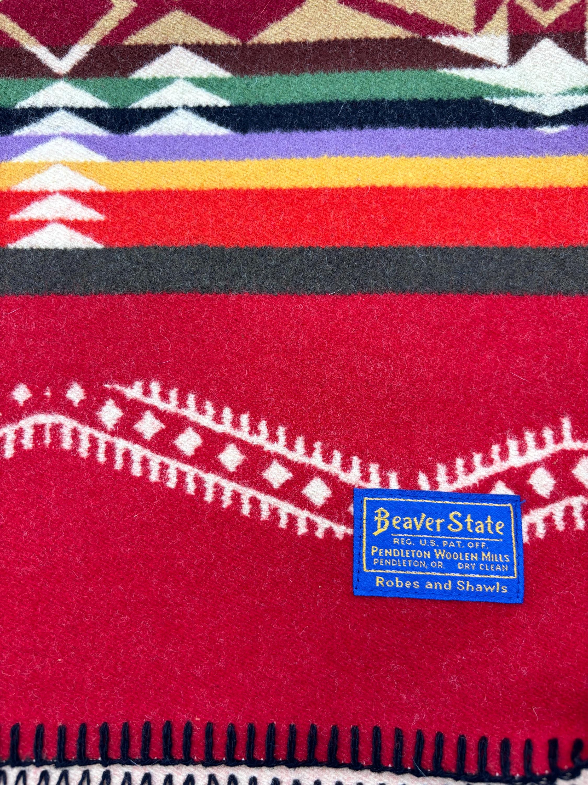 Pendleton Beaver State Wool Shawl or Blanket - Etsy