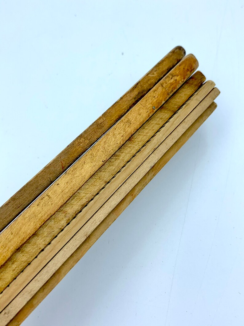 Vintage Wood Yardsticks Wooden Measure Sticks Advertising Etsy