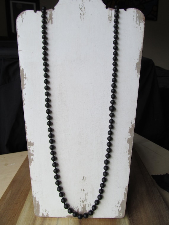 Hand knotted Matte Onyx Mala Necklace Hand knotted Matte Onyx Mala Necklace