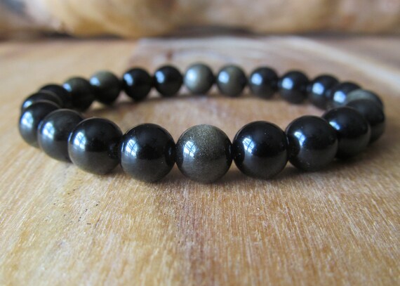 Obsidian bracelet etsy deals