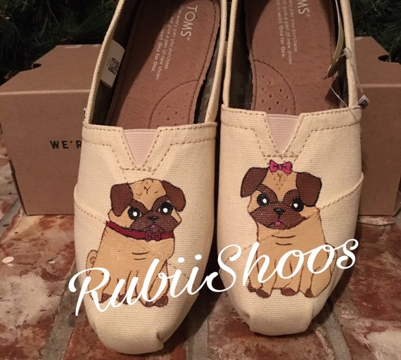 RubiiShoos Original Pugs Natural Toms Pug Life Pug Shoes