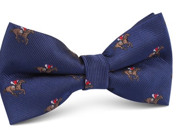 Mens Self Bowtie for The Run for the Roses Racing Horse Bow Ties