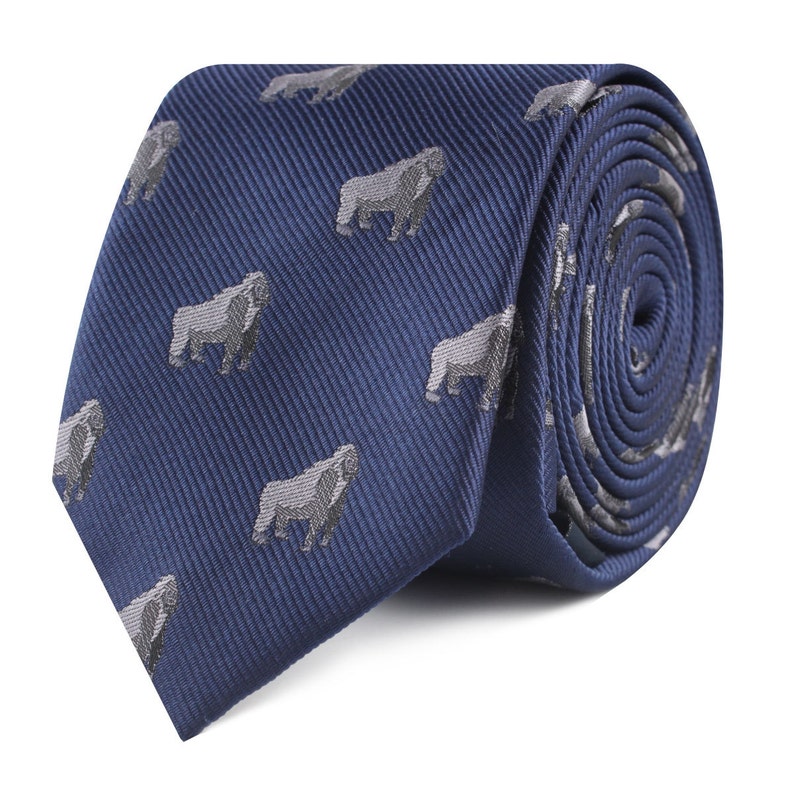 Men/'s Gorilla Skinny Tie M250-ST6 6CM Wide Thin Ties Narrow Slim Neckties Necktie Animal Animals Design Novelty Mens Men Print Style Suits