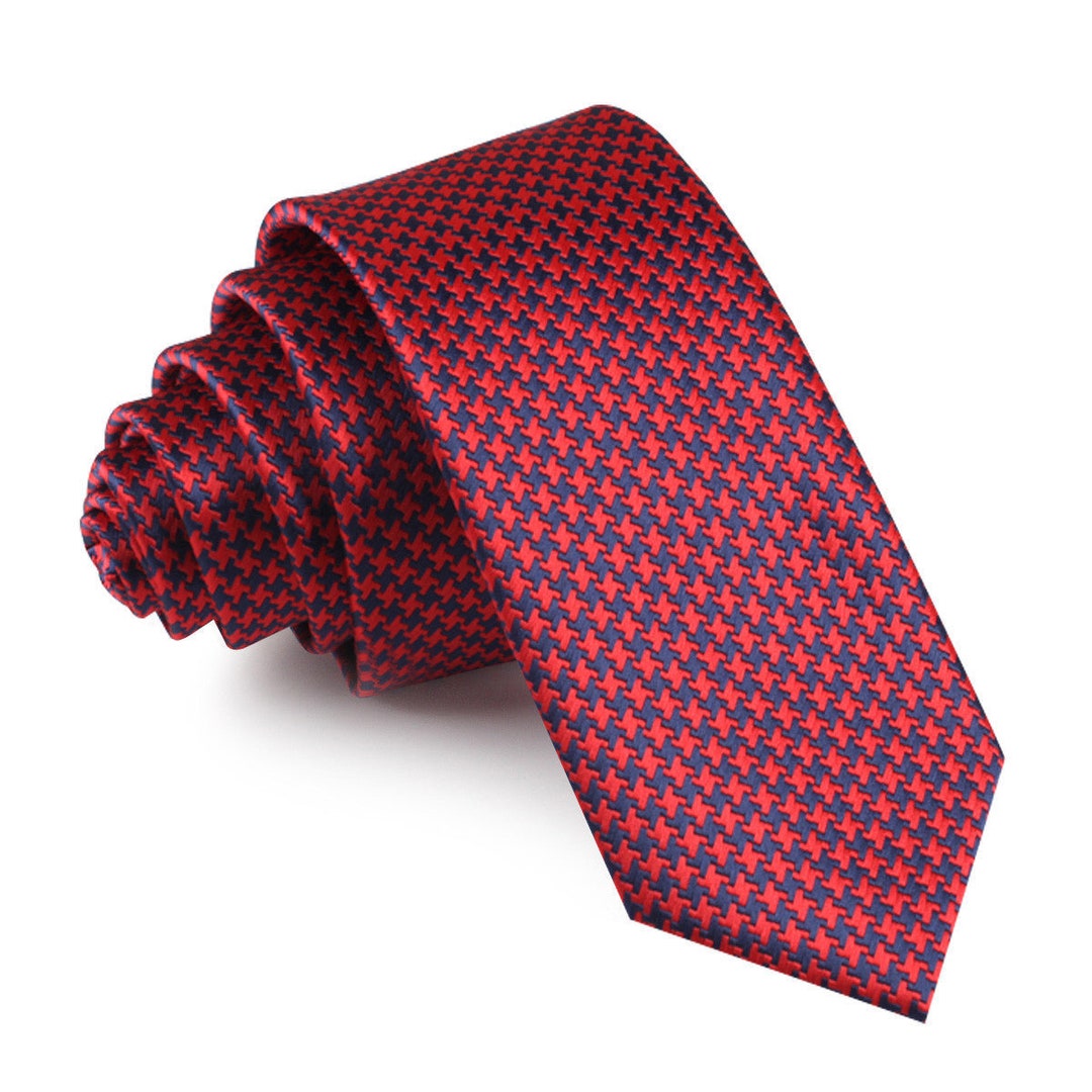 houndstooth skinny tie