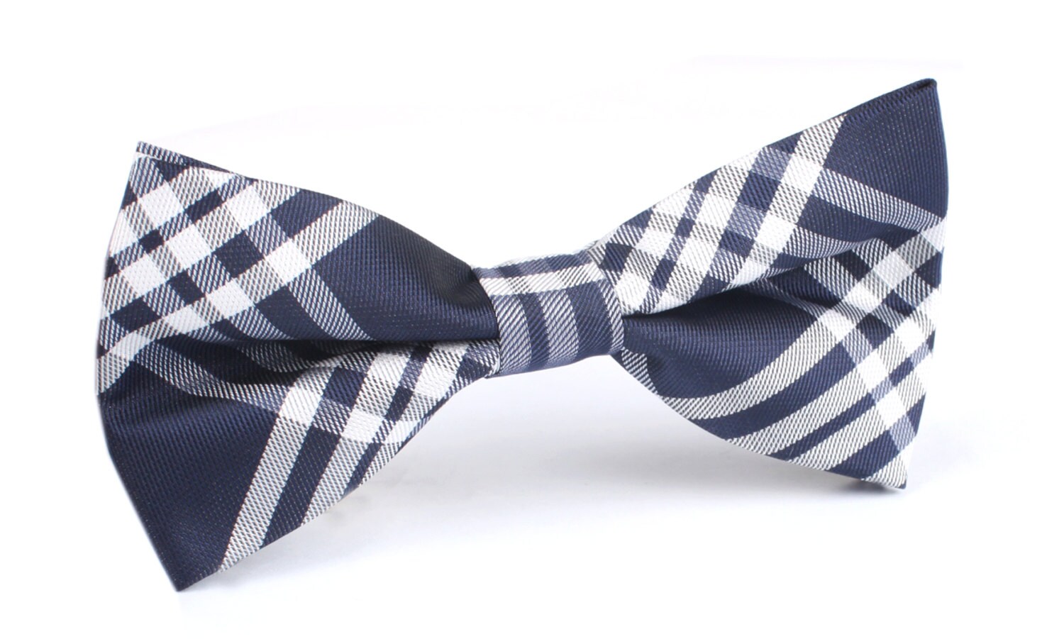 Men's Bow Tie Pre-Tied Midnight Blue with White Stripes | Etsy