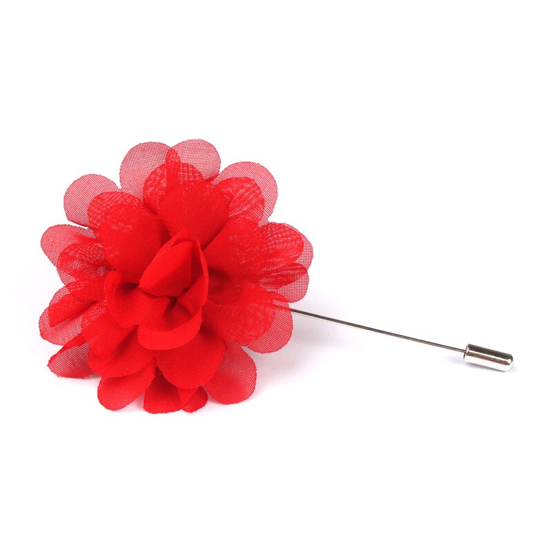Red Lapel Flower Lapels Suit Suits Pin Pins Men Mens Boutineer Flowers Wedding Groom Melbourne Cup Races Australia Jacket OTAA LP15