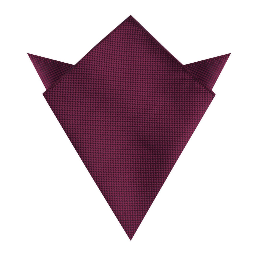 Metallic Maroon Oxford Weave Pocket Square Etsy