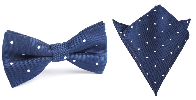 matching bow ties and pocket squares