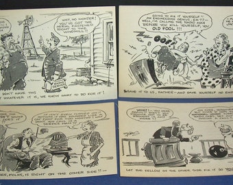 Four 1930s radio tube advertising postcards