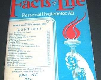 June 1937 Facts Of Life magazine, sex education