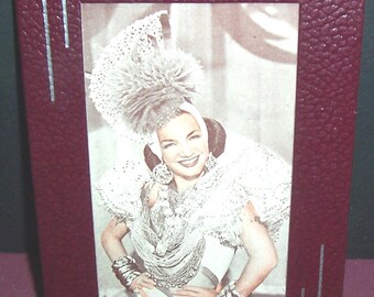 Vintage Carmen Miranda photo in Deco frame