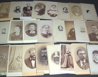 Large lot of vintage CDV photos