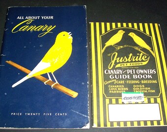 3 vintage pet bird care booklets