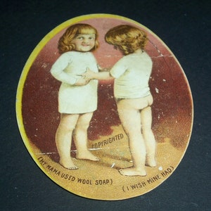 1890s Victorian trade card, Wool Soap