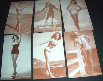 Lot of vintage pin-up arcade cards