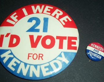 Large 1960 JFK campaign button +