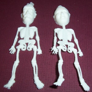 1960s anti-communist Castro & Khrushchev skeletons