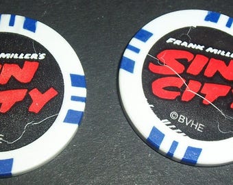Two 2005 Sin City promo poker chips