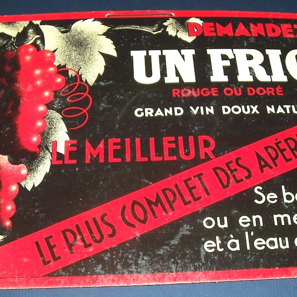 1930s French Un Frio wine store sign