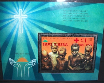 1970 Biafra souvenir sheet overprint, MNH