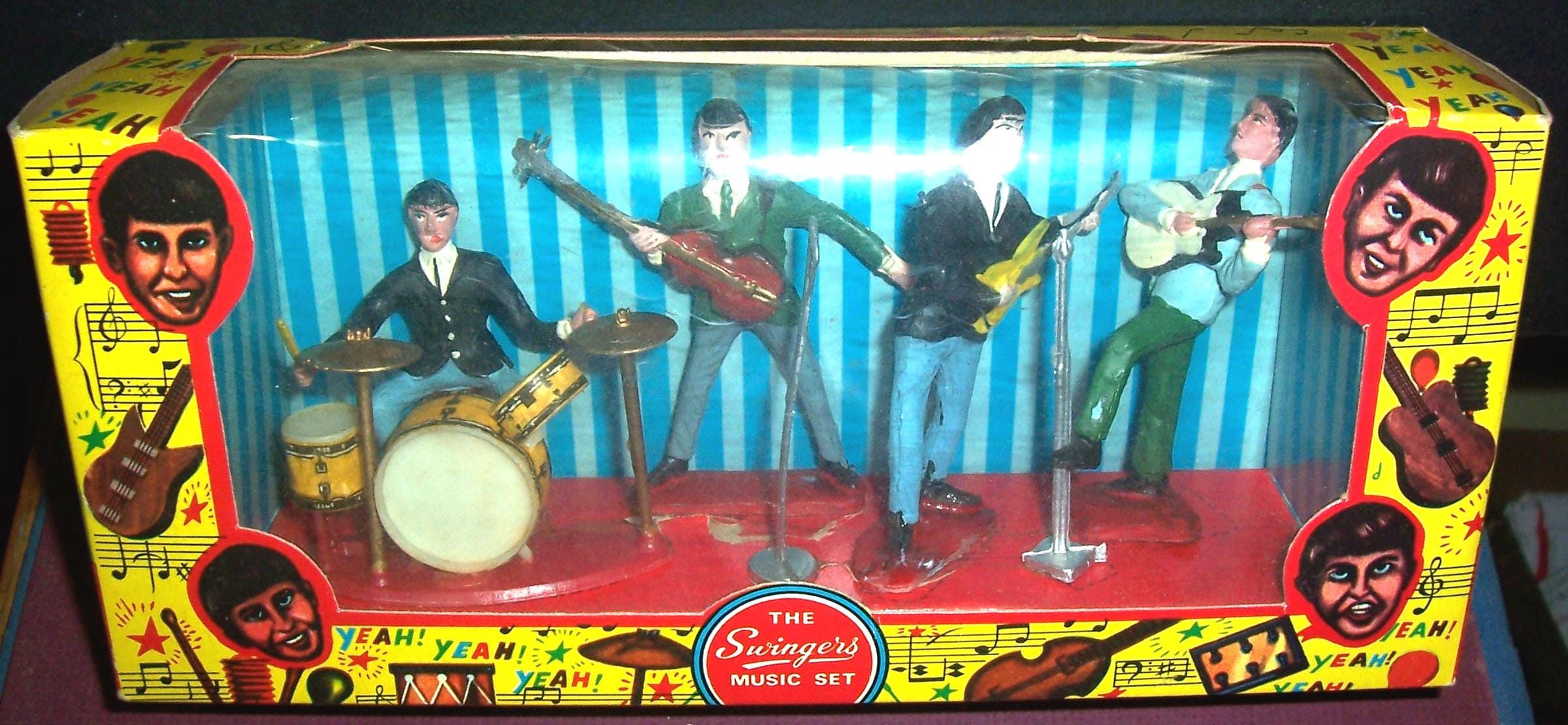 ビートルズ　フィギュア「スウィンガーズ ミュージック セット」1960年代 ☆ ビートルズ フィギュア「スウィンガーズ ミュージック セット