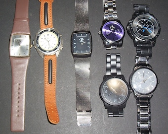 7 vintage mens wristwatches