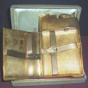 evans lighter and cigarette case Vintage Evans Lighter/cigarette Case Combo in Box