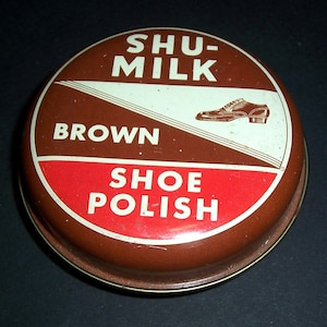 1930s Shu-Milk shoe polish tin