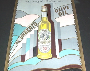 Circa 1934 Re Umberto olive oil store sign
